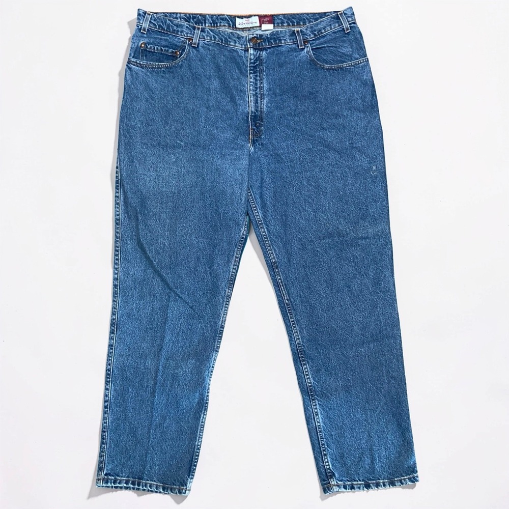 Vintage 90s Levi's Signature 543 Jeans Men's 46x32 Blue Denim Loose Fit